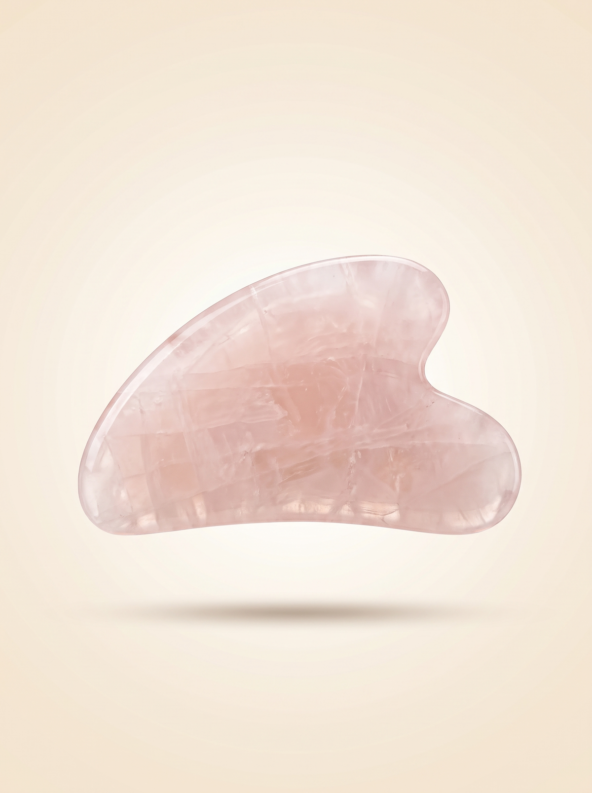 Velora Rose Quartz Gua Sha — Facial Massage & Lymphatic Tool