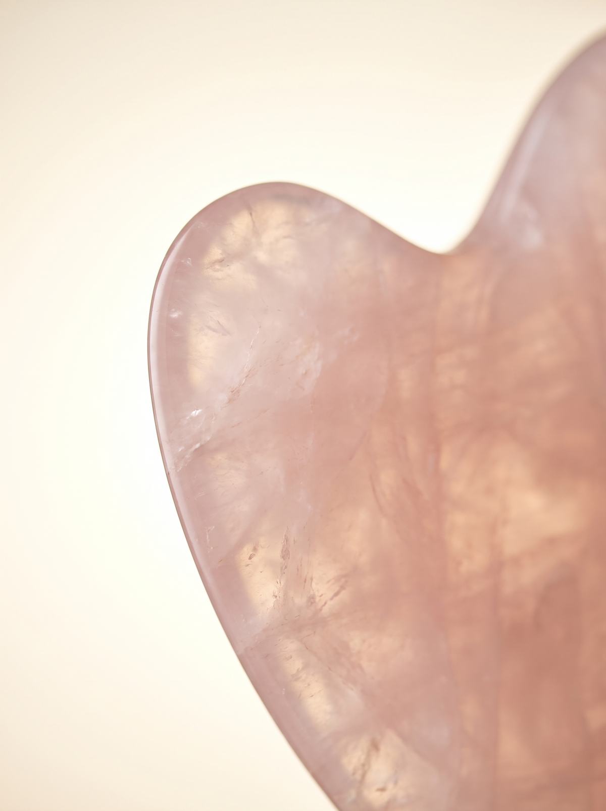 Velora Rose Quartz Gua Sha — Facial Massage & Lymphatic Tool