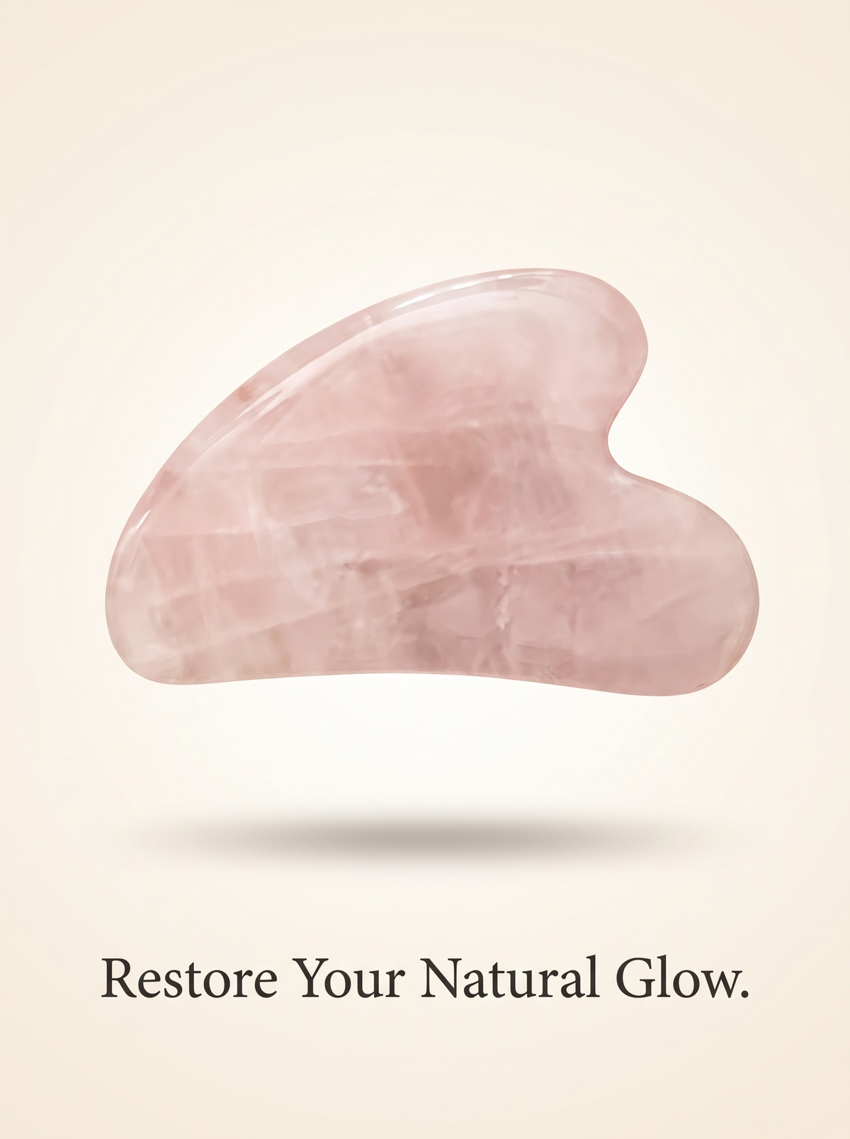 Velora Rose Quartz Gua Sha — Facial Massage & Lymphatic Tool