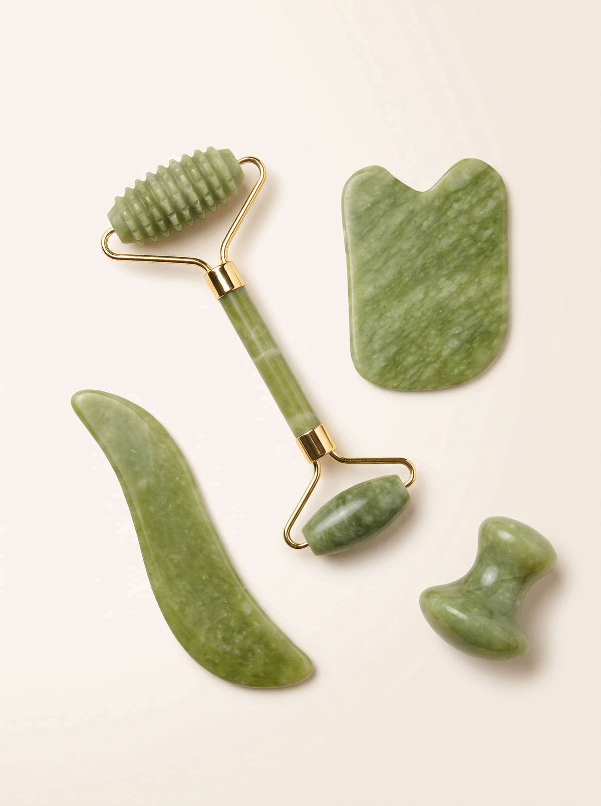 Velora Jade Ritual Set — Facial Sculpting Tool Collection