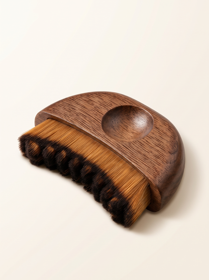 Velora Lymphatic Contour Brush — Wooden Facial Sculpting Tool